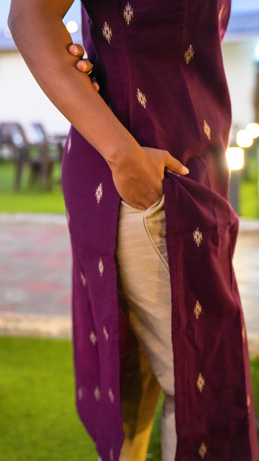 WINE KURTI SET WITH DUPATTA