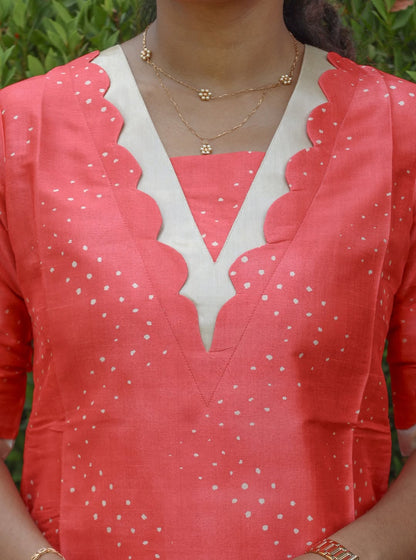 SEMI TUSSAR SILK - ORANGE