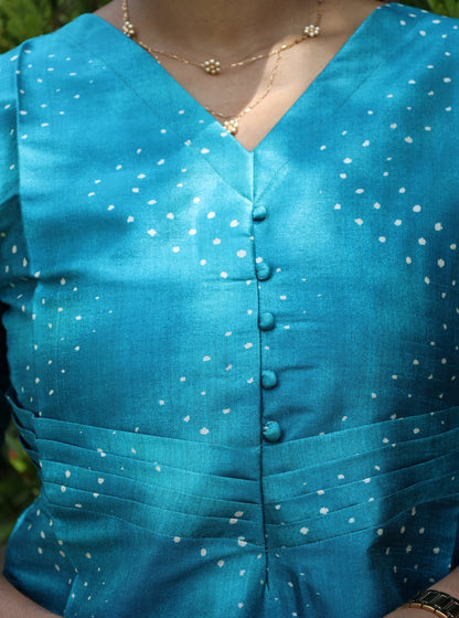 SEMI TUSSAR SILK - BLUE