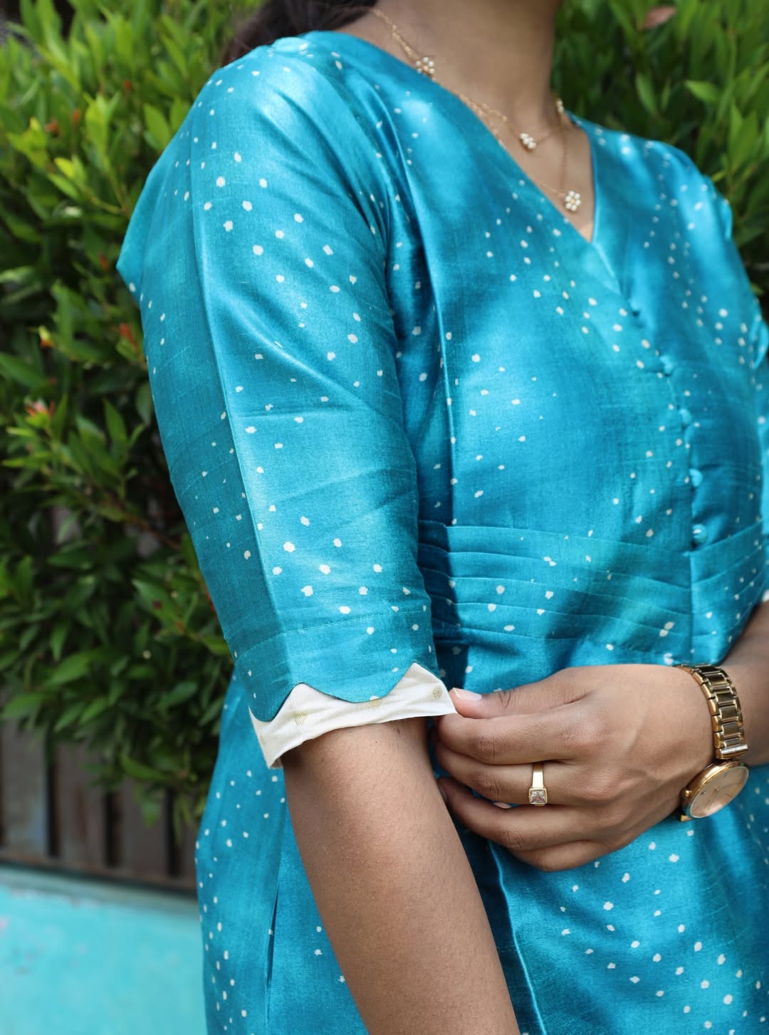 SEMI TUSSAR SILK - BLUE