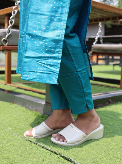 SEMI TUSSAR SILK - BLUE