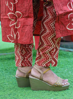 ELEGANT MAROON RED FLORAL PRINT CO-ORD SET