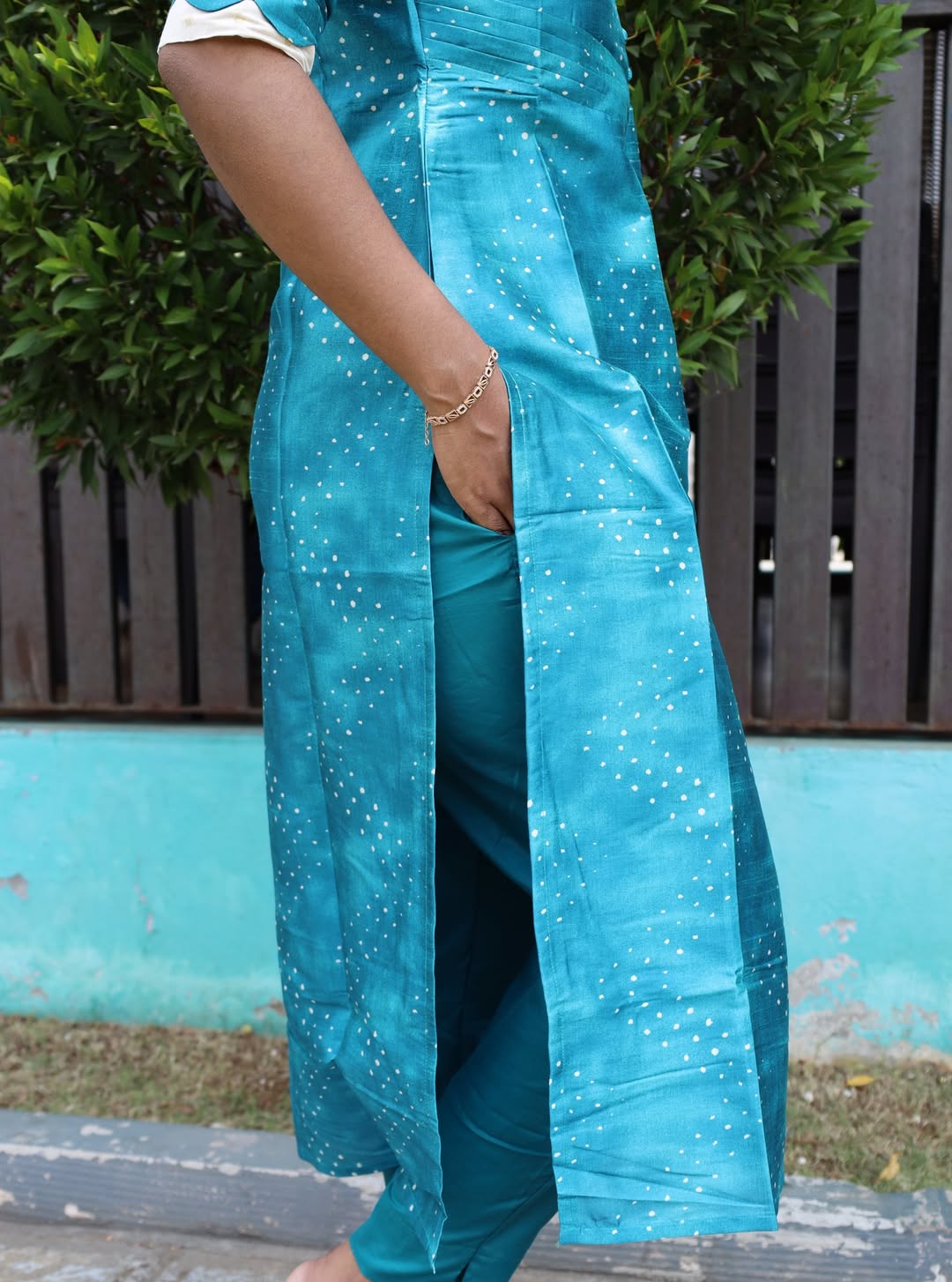 SEMI TUSSAR SILK - BLUE