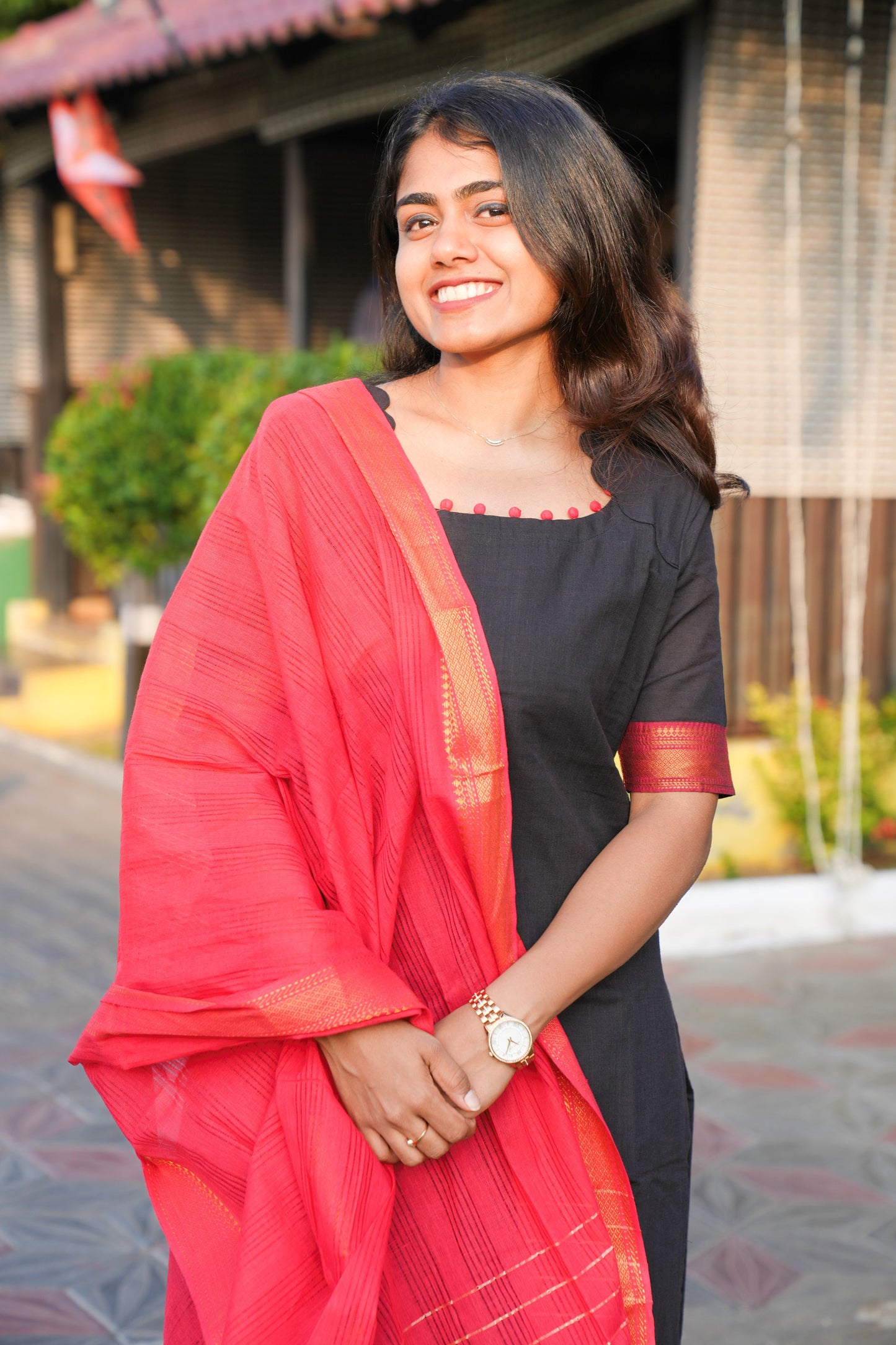 MANGALAGIRI COTTON - BLACK